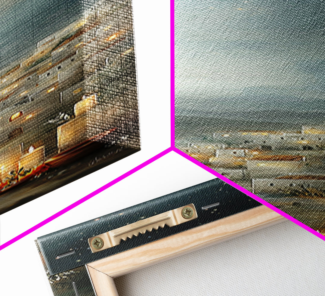 City Of Light – Framed Canvas Print – Christian Wall Art – Skinny Art – Christmas Art – Christian Christmas Art – Christian Art Canvas