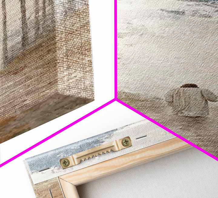 Sacred Morning Path – Framed Canvas Print – Skinny Art – Christian Art Work – Christian Painting – Jesus Painting – Modern Christian Art –