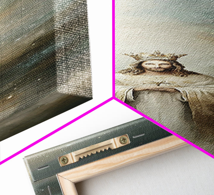 King Of Glory – Framed Canvas Print – Narrow Art – Christian Wall Art – Jesus Painting – Christian Art Canvas – Modern Christian Art – Chri