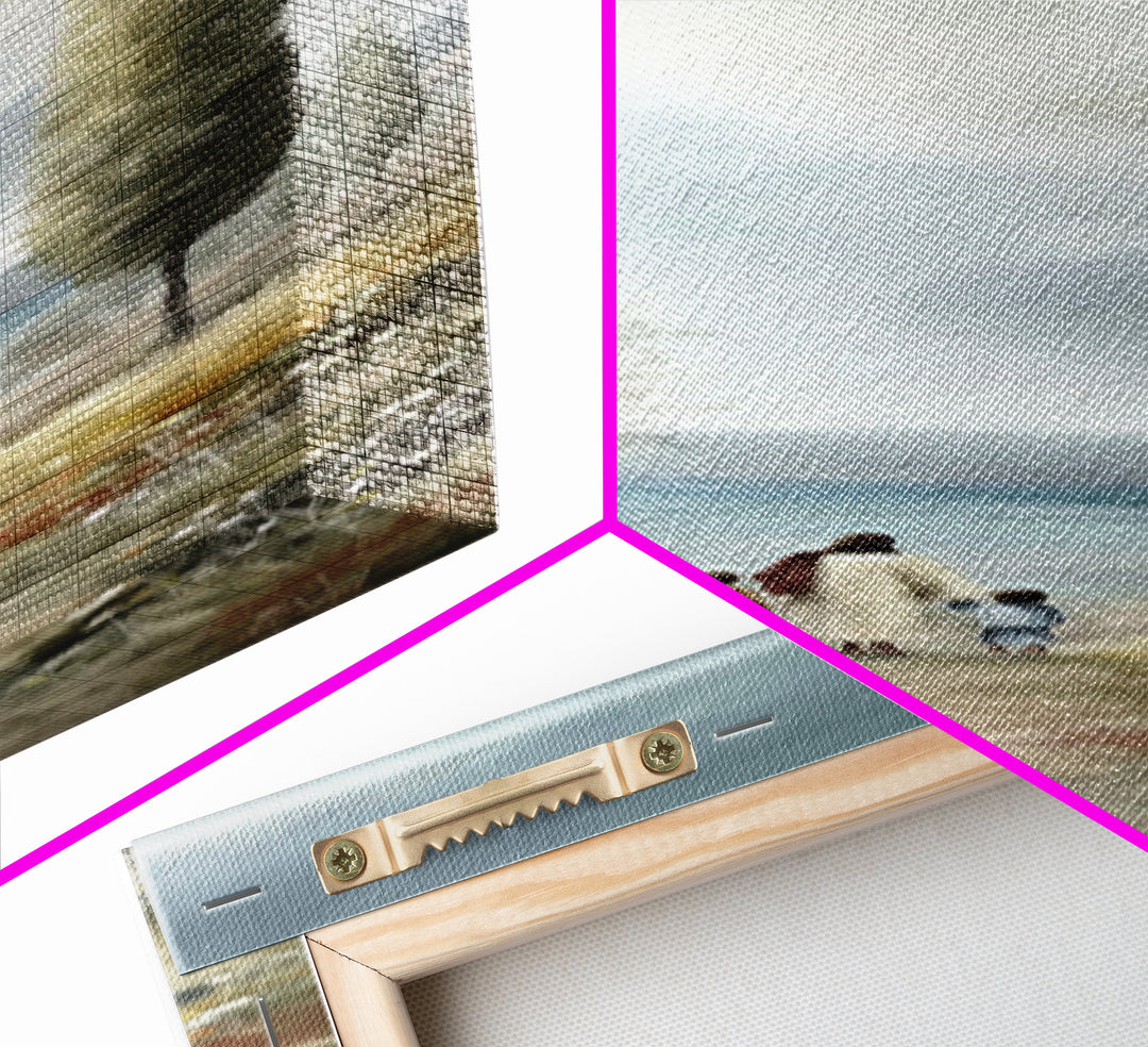 Morning Grace Path, Framed Canvas Print, Tall Skinny Art Print, Christian Art Canvas, Jesus Painting, Christian Christmas