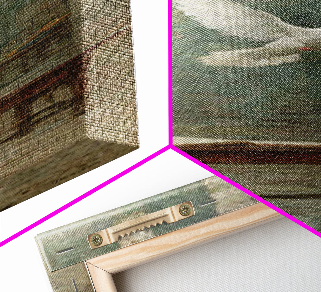 Sanctuary Light Dove – Framed Canvas Print – Narrow Art – Christian Wall Art – Christian Art Work – Vintage Christian Art – Christian Chris