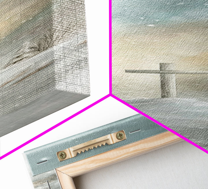 Silent Cross Hope – Framed Canvas Print – Skinny Art – Christian Art Canvas – Christian Wall Art – Christmas Art – Christian Paintings