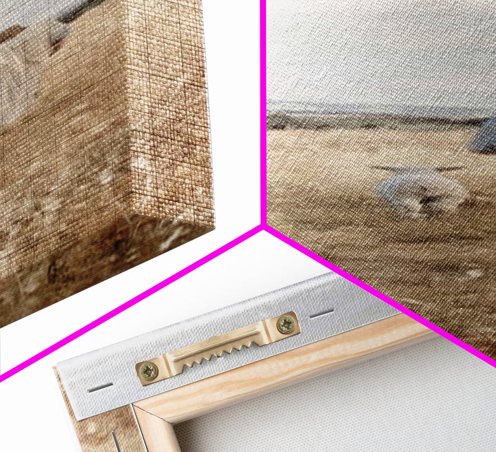 Shepherd’s Peace Path – Framed Canvas Print – Narrow Art – Christian Art Print – Christmas Wall Art – Jesus Painting