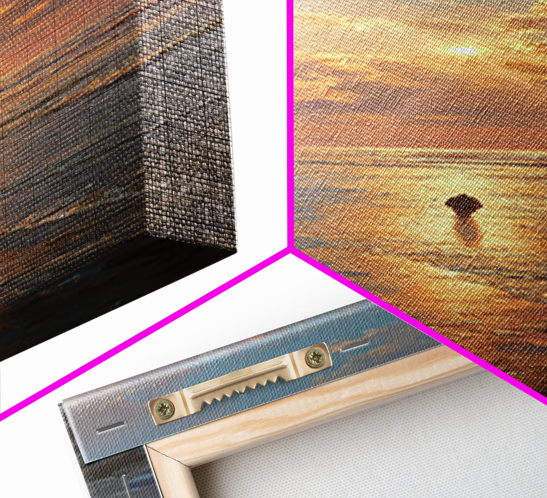 Sea Of Promise | Framed Canvas Print | Tall Narrow Wall Art | Jesus Painting | Christian Art Canvas | Christian Wall Art | Christian Gift