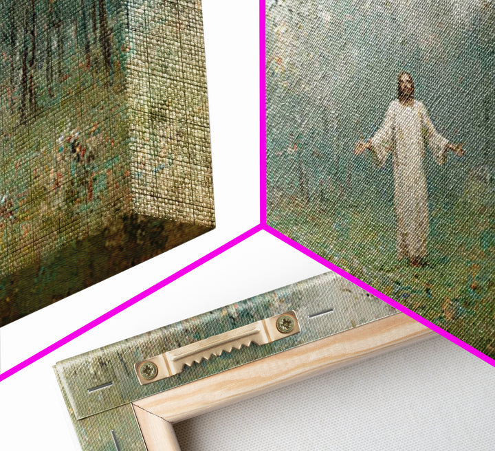 Light of Salvation, Framed Canvas Print, Christian Wall Art, Jesus Painting, Christian Christmas Art, Christian Art Canvas, Modern Christia