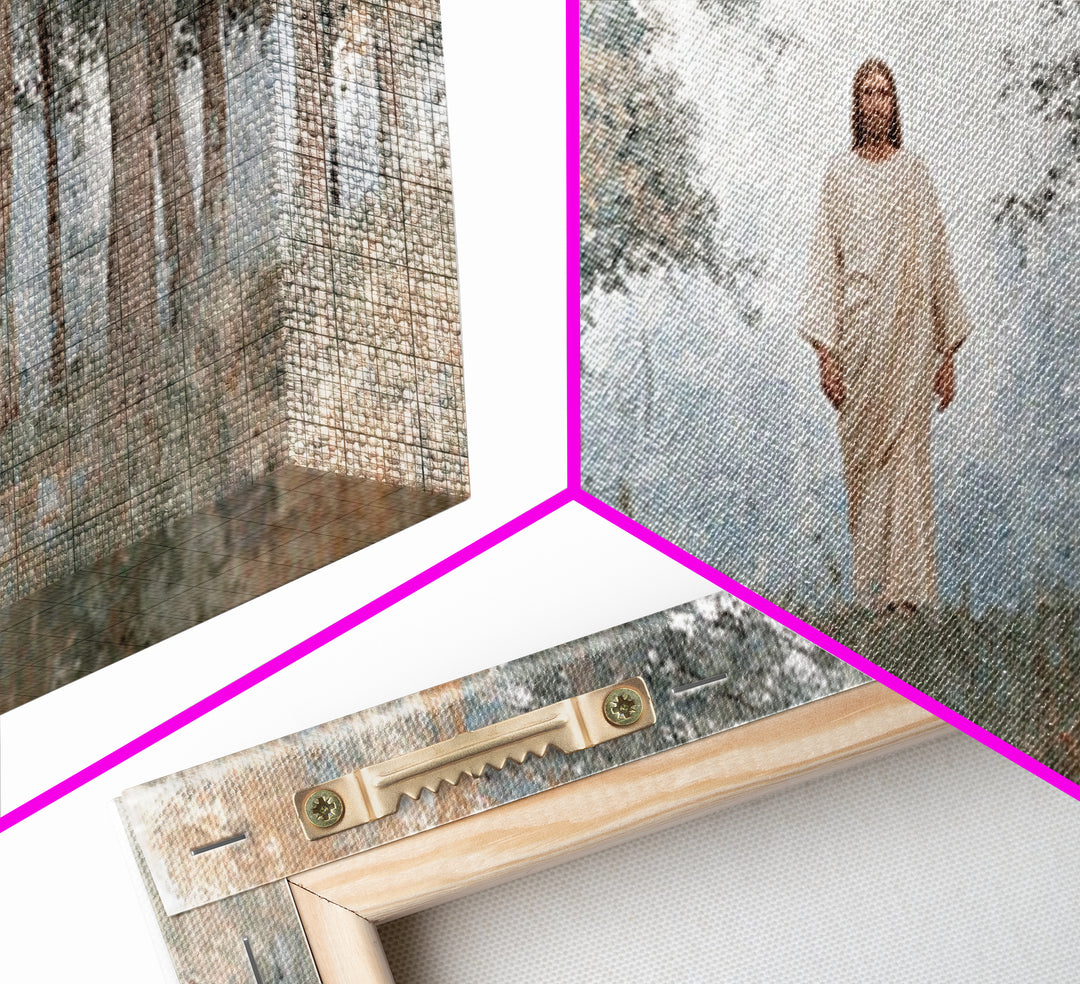 Divine Meadow, Framed Canvas Print, Christian Wall Art, Jesus Painting, Christian Art Canvas, Subtle Christian Art, Christian Christmas Art