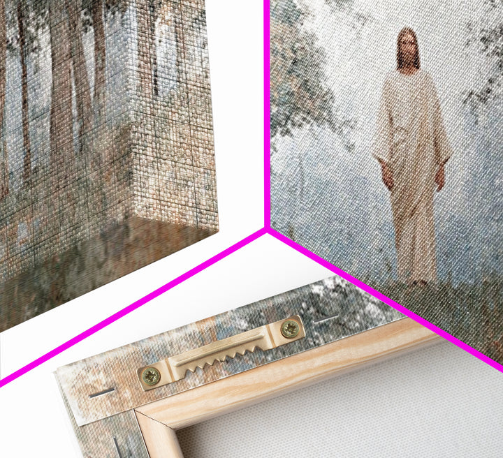 Divine Meadow, Framed Canvas Print, Christian Wall Art, Jesus Painting, Christian Art Canvas, Subtle Christian Art, Christian Christmas Art