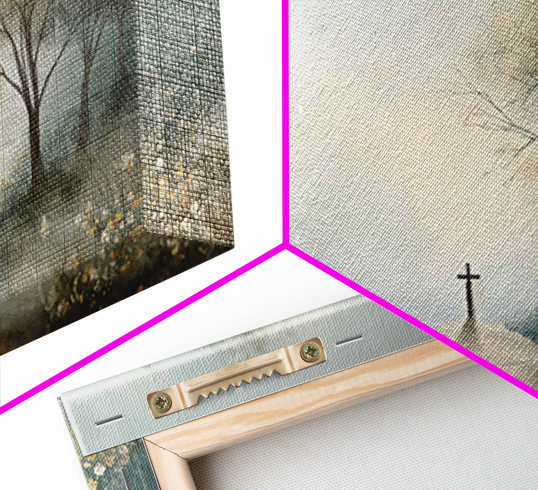 Crossroad Of Hope – Framed Canvas Print – Christian Wall Art – Christian Art Canvas – Christian Art Work – Moody Christian Art – Christian