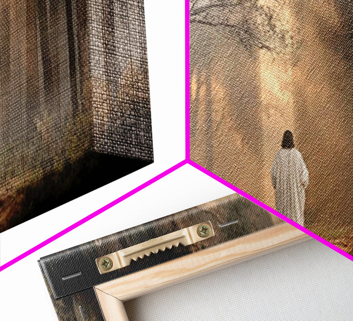 Forest Of Grace – Framed Canvas Print – Christian Art – Jesus Painting – Christian Wall Art – Christian Decor