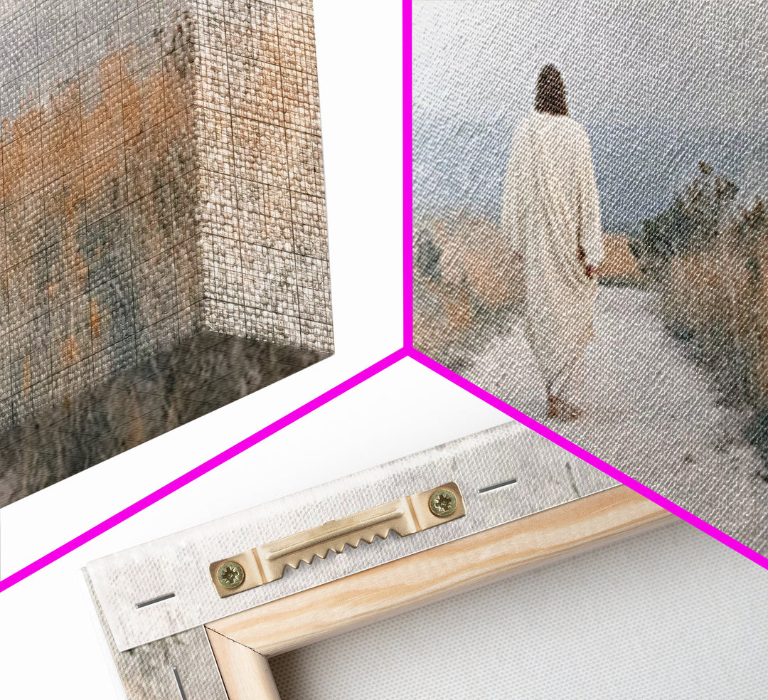 Fields Of Mercy | Framed Canvas Print | Christian Art Print | Jesus Painting | Christian Wall Art | Minimalist Christian Art | Christian Ch