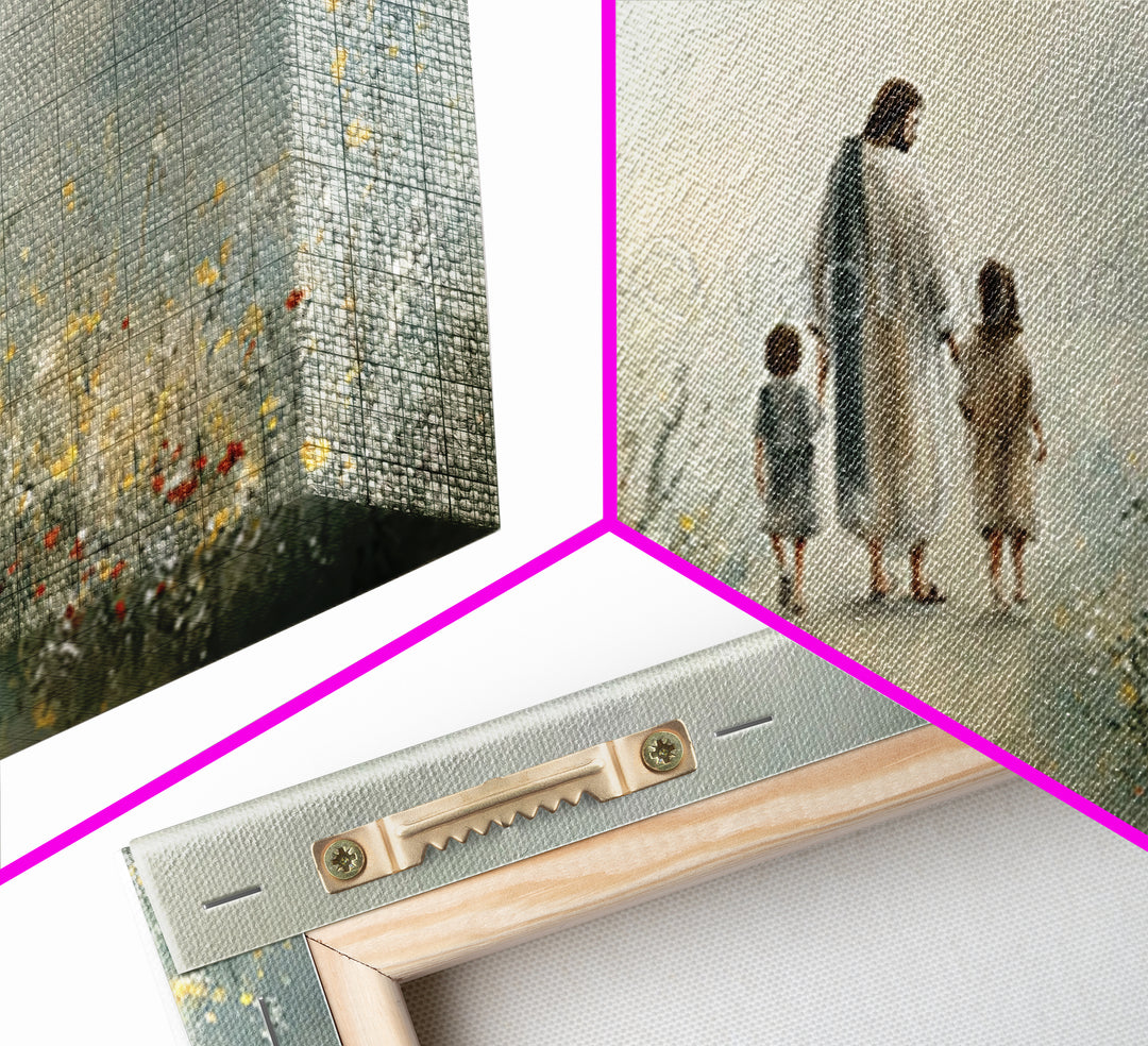 Walk in His Peace – Framed Canvas Print – Christian Art – Christian Wall Art – Jesus Painting – Christian Art Canvas – Christian Gift