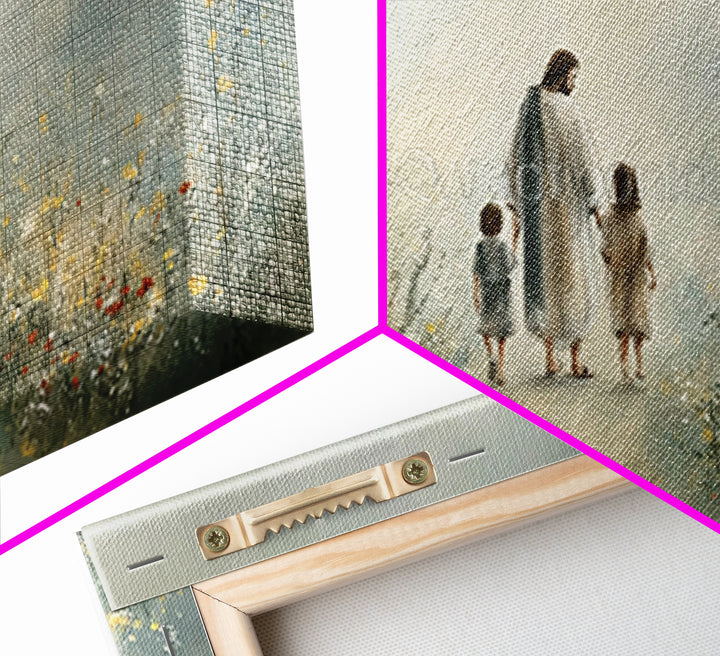 Walk in His Peace – Framed Canvas Print – Christian Art – Christian Wall Art – Jesus Painting – Christian Art Canvas – Christian Gift