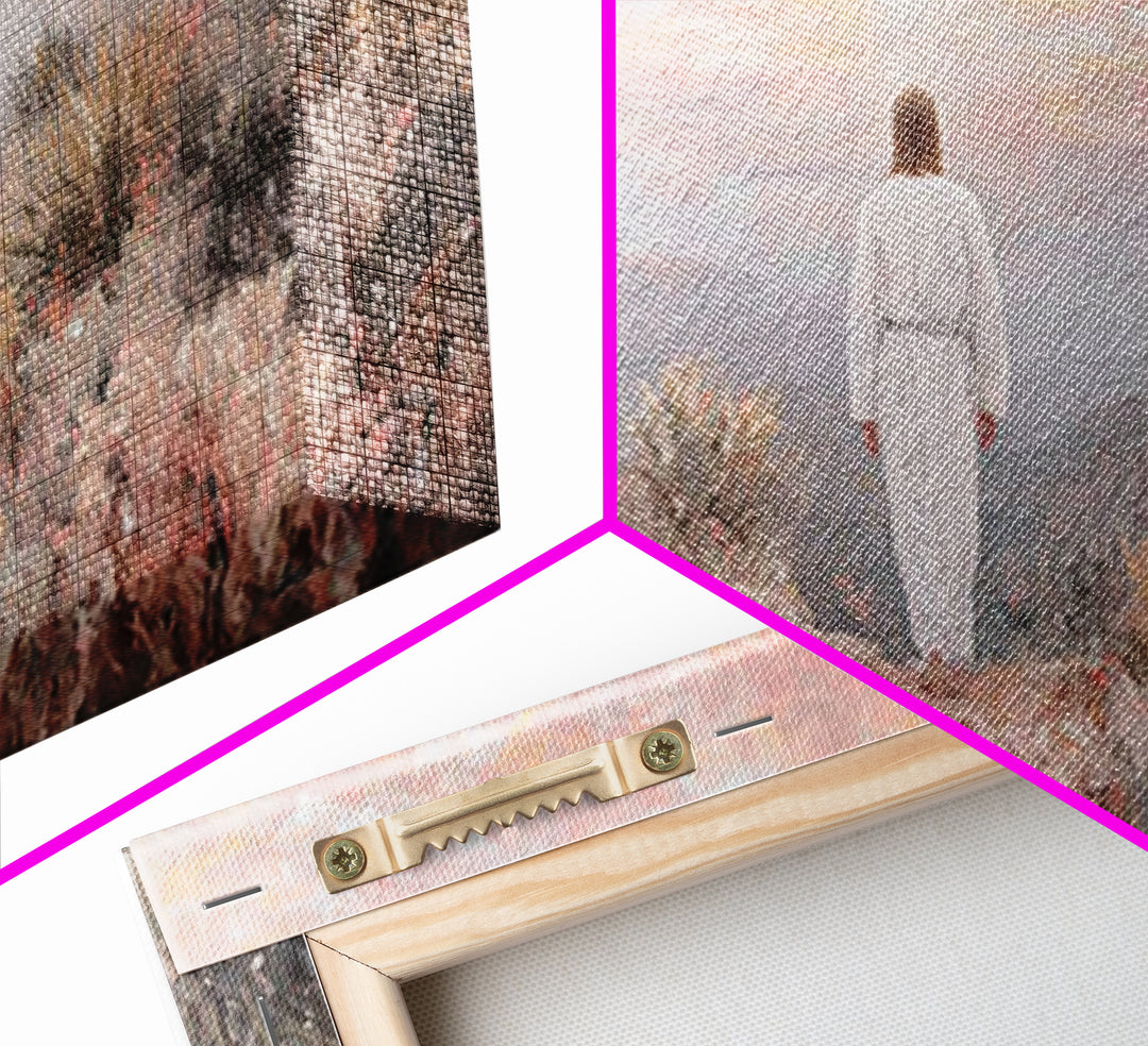 Path Of Mercy – Framed Canvas Print – Jesus Painting – Christian Wall Art – Christian Art Print – Modern Christian Art – Christian Gift