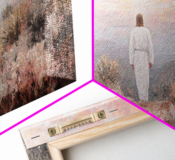 Path Of Mercy – Framed Canvas Print – Jesus Painting – Christian Wall Art – Christian Art Print – Modern Christian Art – Christian Gift