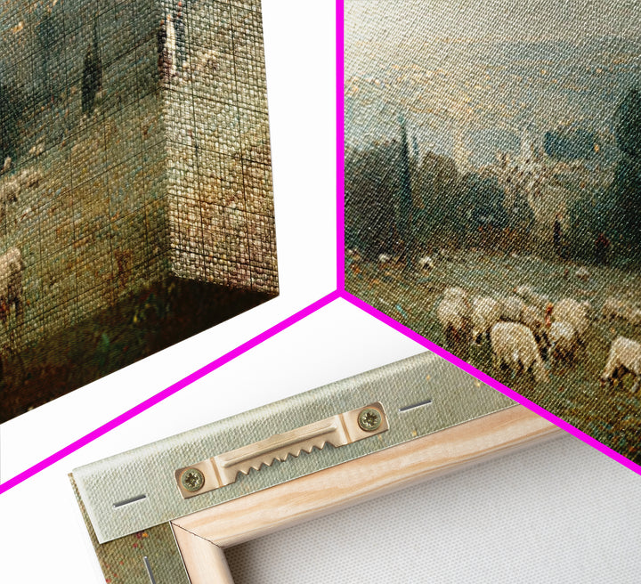 Shepherds Of Light – Framed Canvas Print – Christian Wall Art – Christian Art Canvas – Christmas Art Prints – Christian Christmas Decor