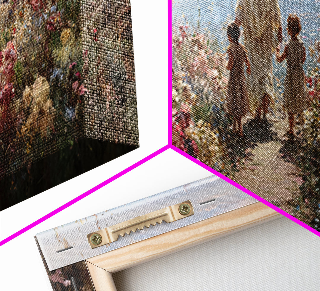 Garden Of His Love | Framed Canvas Print | Jesus Painting | Christian Wall Art | Christian Art Canvas | Christian Art