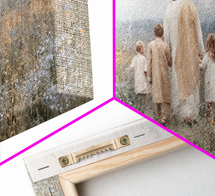 Path Of Blessing – Framed Canvas Print – Christian Art Canvas – Christian Wall Art – Jesus Painting – Vintage Christian Art – Christian Chr
