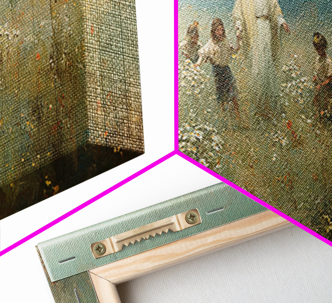 Garden Of Light – Framed Canvas Print – Christian Art Canvas – Jesus Painting – Christian Wall Art – Christian Christmas Art – Vintage Chri