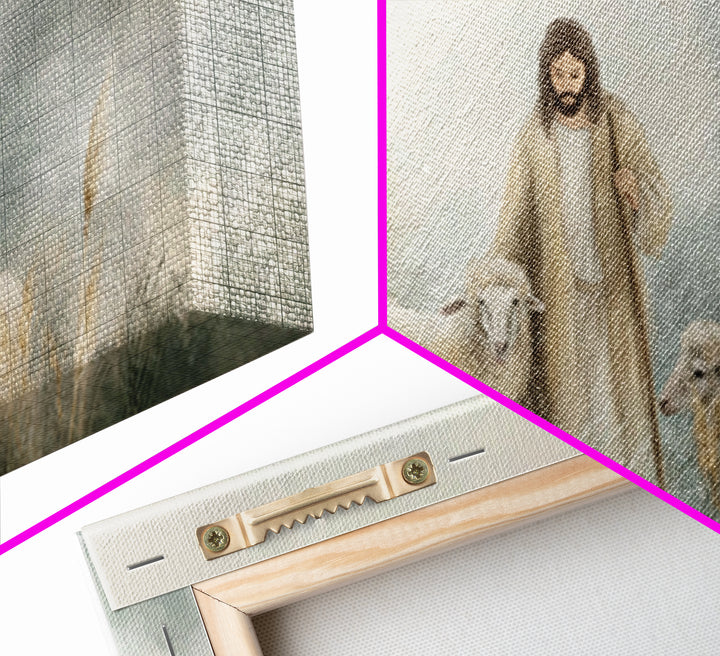 Gentle Shepherd Grace | Framed Canvas Print | Christian Art Canvas | Jesus Painting | Christian Wall Art | Subtle Christian Art | Christian