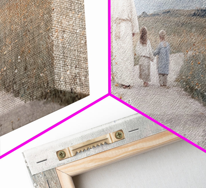 Wildflower Journey Light – Framed Canvas Print – Christian Art Canvas – Jesus Painting – Christian Wall Art – Christian Gift – Subtle Chris