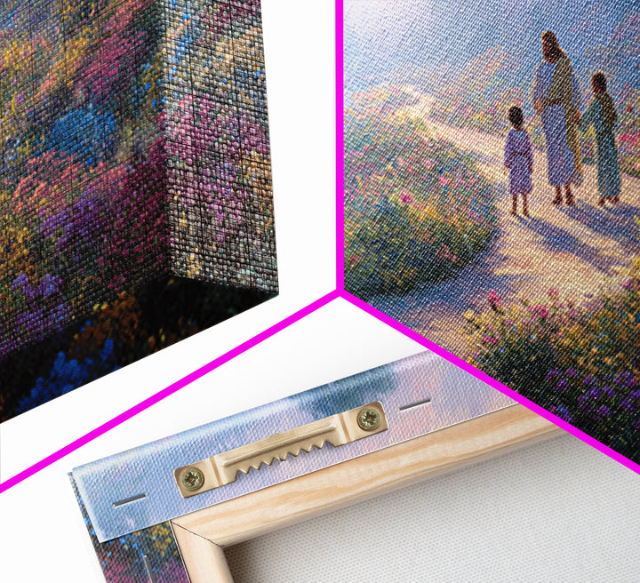 Garden Of Light | Framed Canvas Print | Christian Art Canvas | Christian Wall Art | Jesus Painting | Christian Decor | Christmas Art
