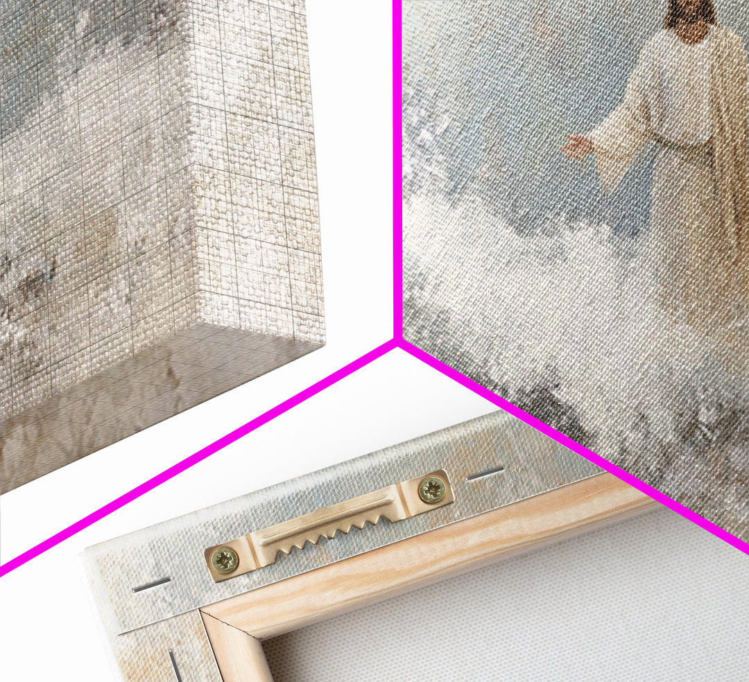 Sacred Light – Framed Canvas Print – Christian Wall Art – Christian Art Canvas – Jesus Painting – Christian Decor – Unique Christian Art