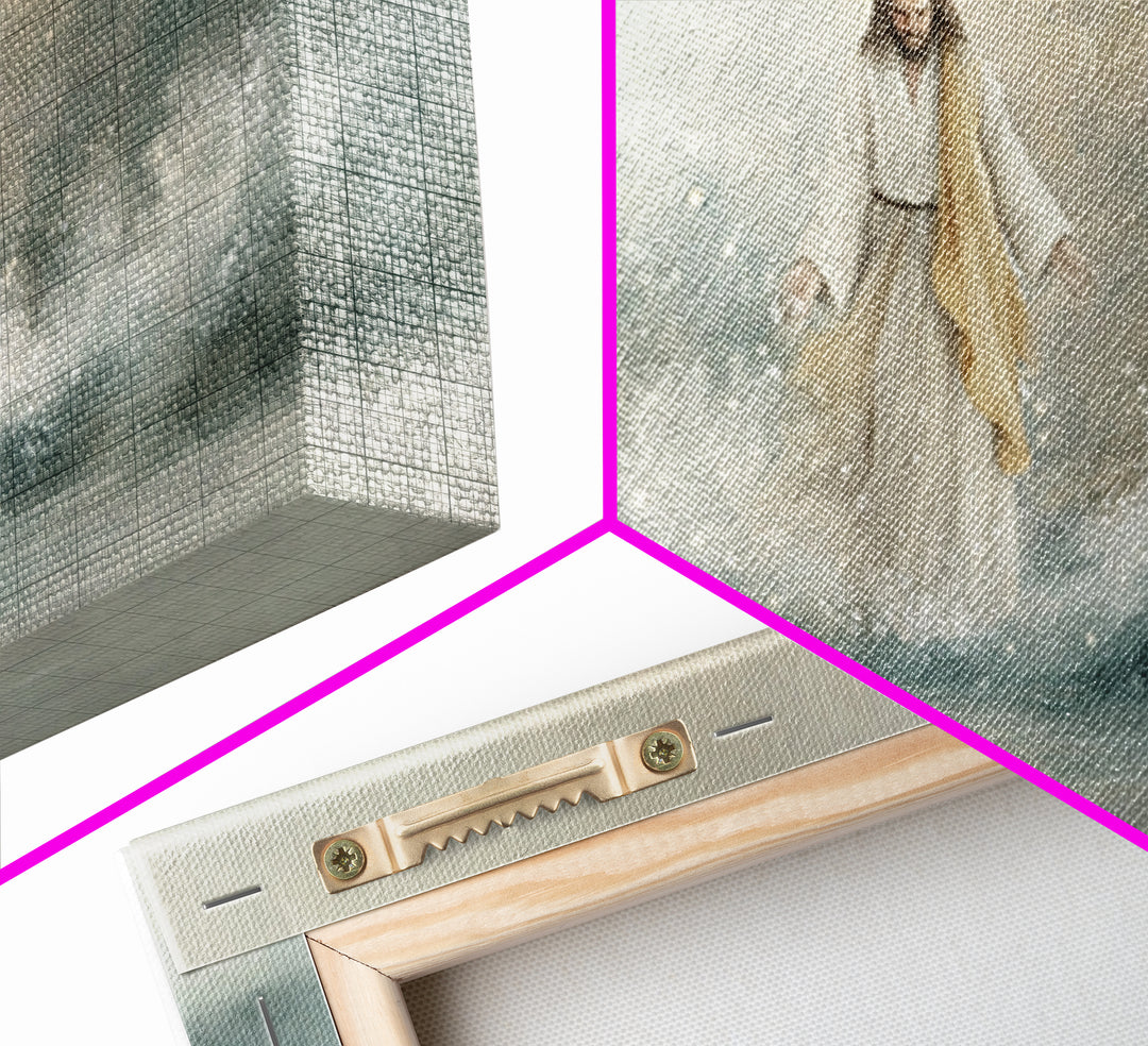 Divine Arrival, Framed Canvas Print, Christian Wall Art, Christian Art Canvas, Jesus Painting, Christian Decor, Christian Christmas Art