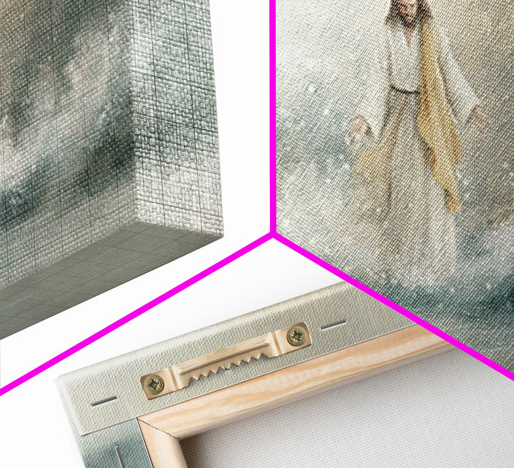 Divine Arrival, Framed Canvas Print, Christian Wall Art, Christian Art Canvas, Jesus Painting, Christian Decor, Christian Christmas Art