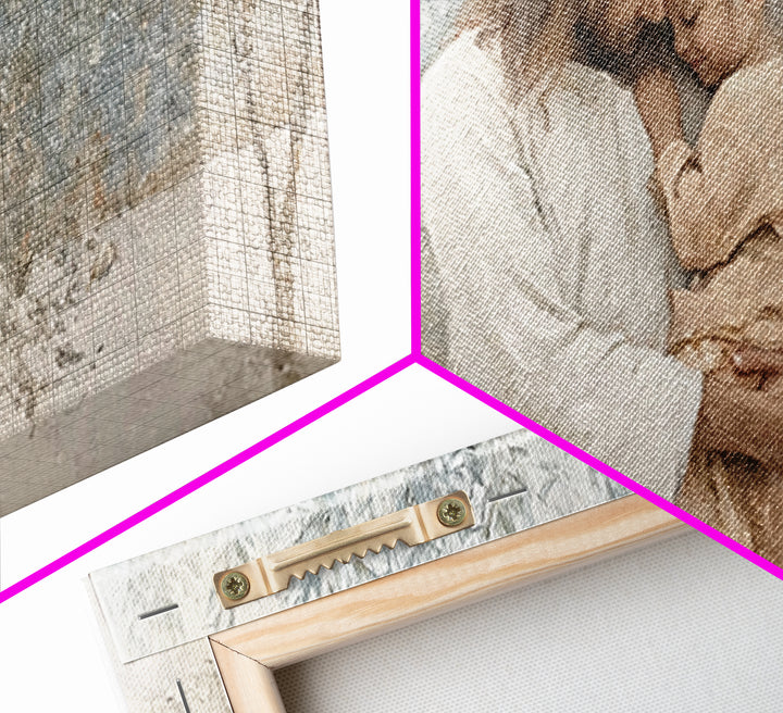 Gentle Embrace, Framed Canvas Print, Jesus Painting Canvas, Christian Art Gift, Christian Wall Art, Modern Christian Art