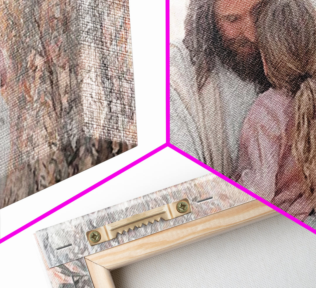 Garden Of Light – Framed Canvas Print – Jesus Painting – Christian Art Canvas – Christian Wall Art – Subtle Christian Art
