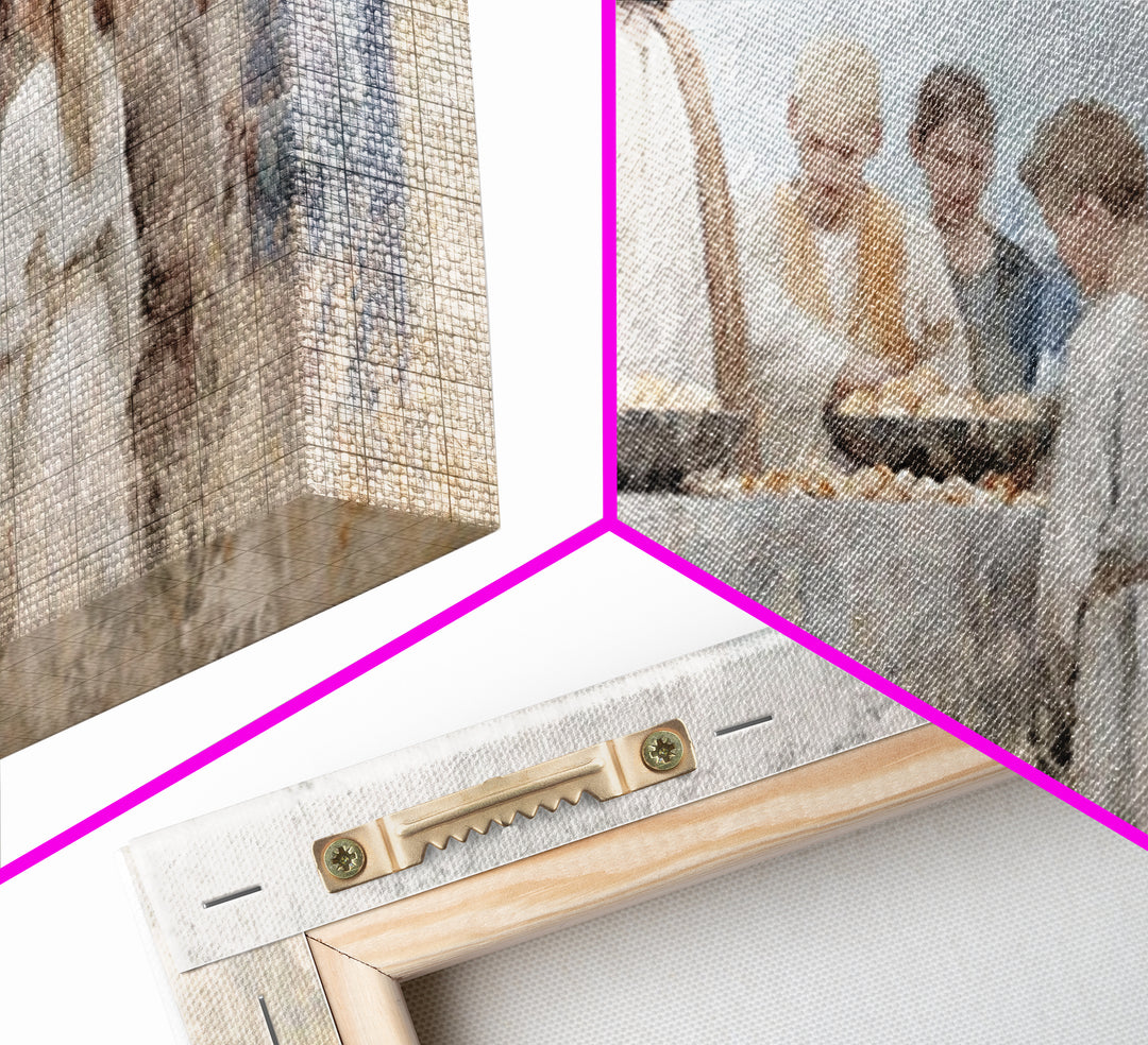 Loaves Of Hope | Framed Canvas Print | Christian Art Canvas | Jesus Wall Art | Christian Painting | Christian Art Gift