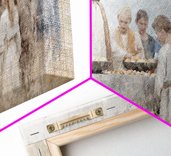 Loaves Of Hope | Framed Canvas Print | Christian Art Canvas | Jesus Wall Art | Christian Painting | Christian Art Gift
