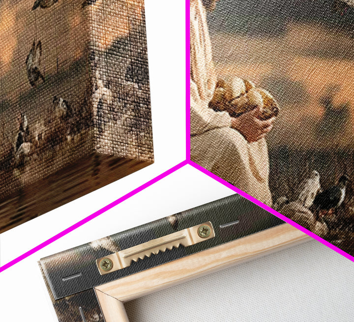 Evening Provision – Framed Canvas Print – Jesus Painting – Christian Christmas Art – Moody Christian Art – Christian Art Work