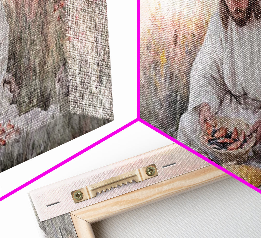 Field Of Blessings, Framed Canvas Print, Christian Art Prints, Jesus Art Print, Christian Gift Ideas, Vintage Christian Art