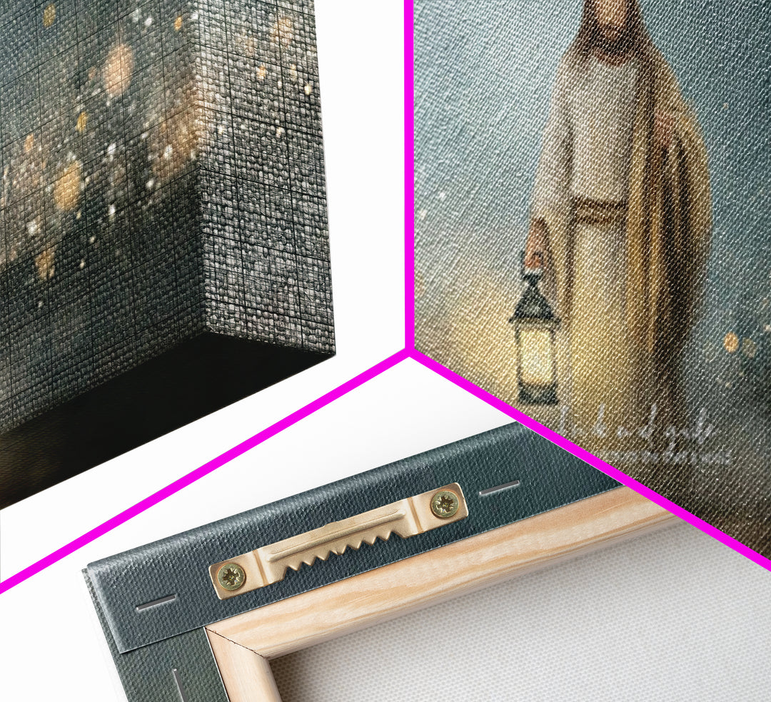 Light of Hope – Framed Canvas Print – Christian Wall Art – Christian Art Canvas – Jesus Painting – Christmas Art