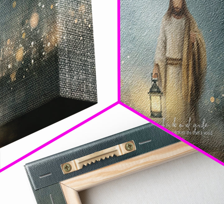 Light of Hope – Framed Canvas Print – Christian Wall Art – Christian Art Canvas – Jesus Painting – Christmas Art