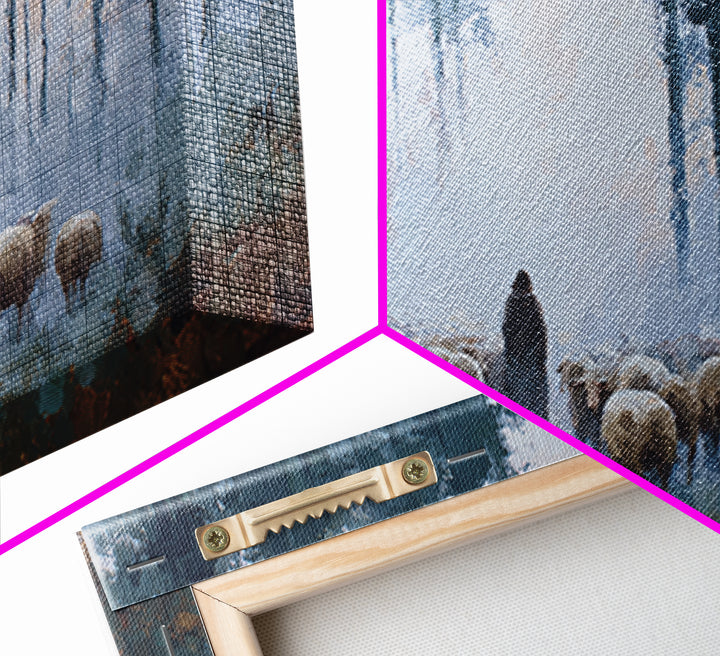 Shepherd’s Path – Framed Canvas Print – Christian Wall Art – Christian Art Canvas – Jesus Painting – Moody Christian Art – Christian Gift I
