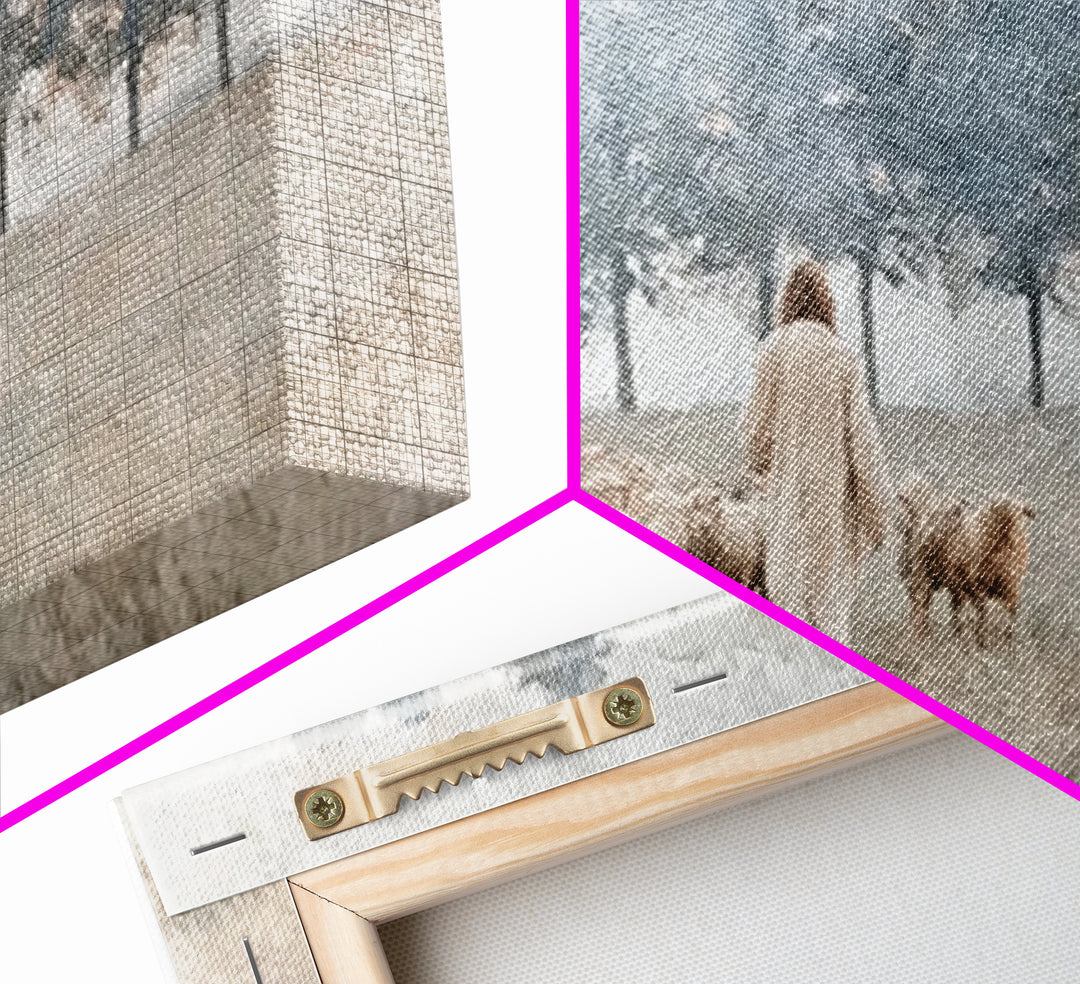 Field Of Peace – Framed Canvas Print – Christian Wall Art – Jesus Painting – Christian Art Canvas – Subtle Christian Art – Christmas Art Fr