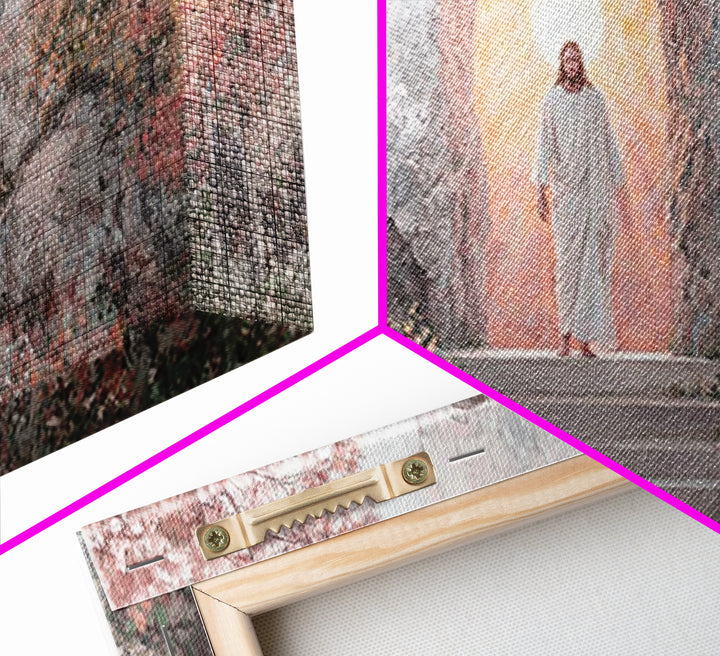 Autumn Resurrection, Framed Canvas Print, Christian Wall Art, Christian Art Canvas, Jesus Painting, Large Christian Art, Christian Christma