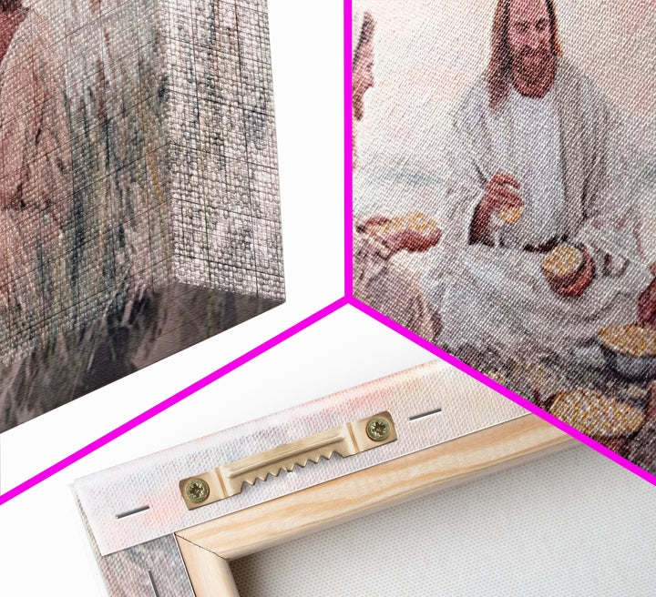 Shoreline Communion – Framed Canvas Print – Christian Wall Art – Jesus Painting – Christian Art Canvas – Modern Christian Art – Christian D