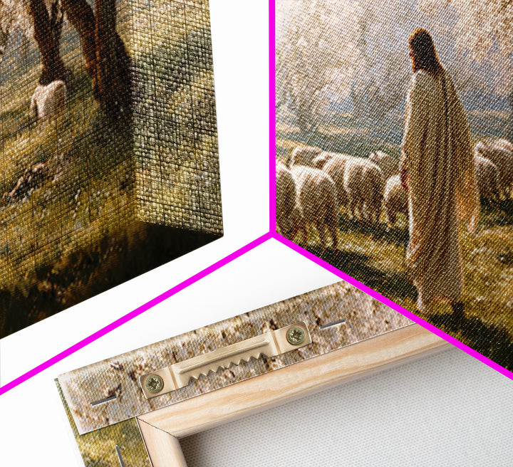 Pastoral Bloom, Framed Canvas Print, Christian Art Canvas, Christian Painting, Large Jesus Painting, Christian Wall Art, Christian Gift Ide