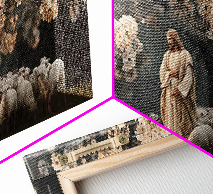 Blossoms Of Holy Peace – Framed Canvas Print – Christian Art Canvas – Jesus Painting – Christian Home Decor – Christmas Art – Large Christi