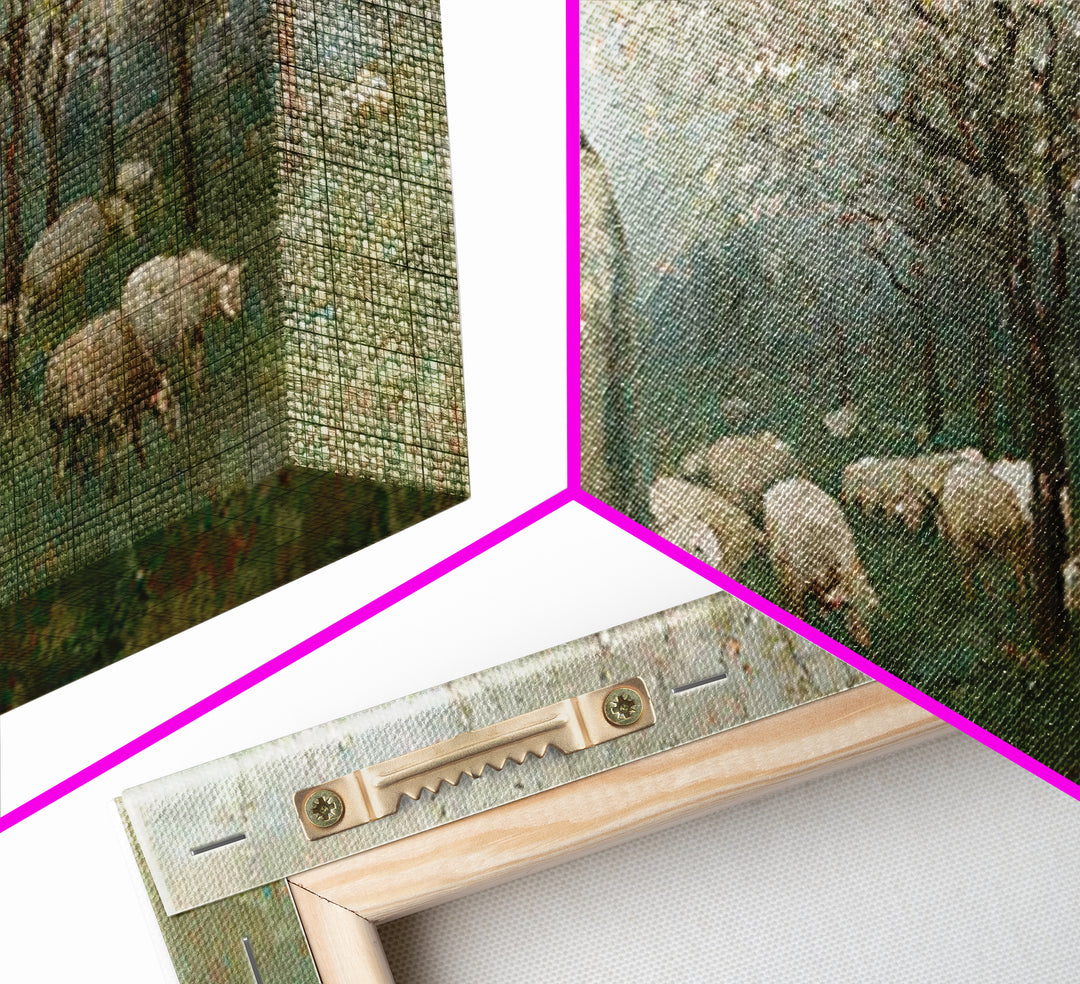 Morning Pasture Blessing – Framed Canvas Print – Christian Wall Art – Jesus Canvas Art – Christian Decoration – Christmas Art – Christian A