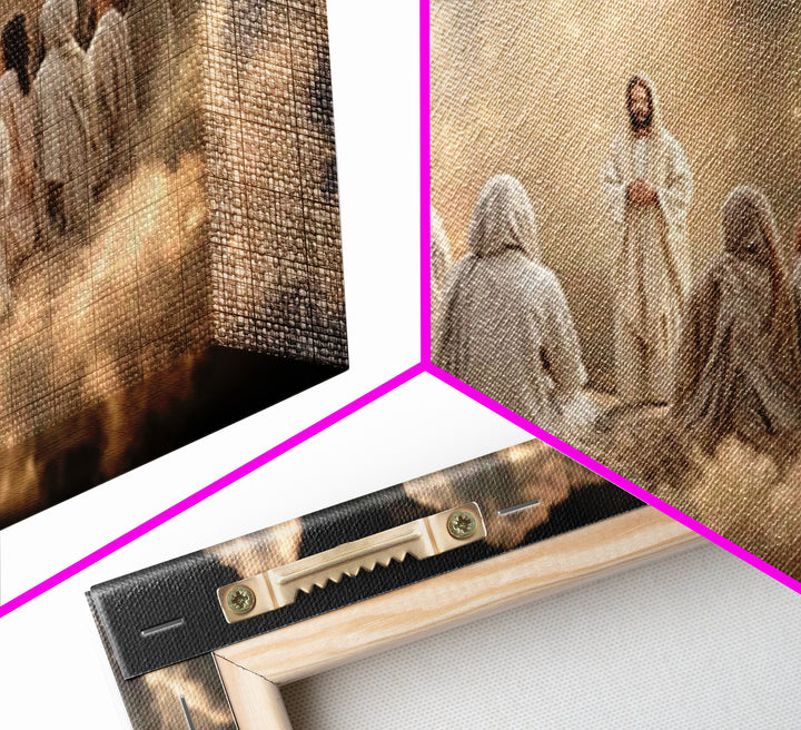 Circle Of Light – Framed Canvas Print – Christian Art Canvas – Jesus Wall Art – Modern Christian Art – Christian Decor – Large Christian Pa