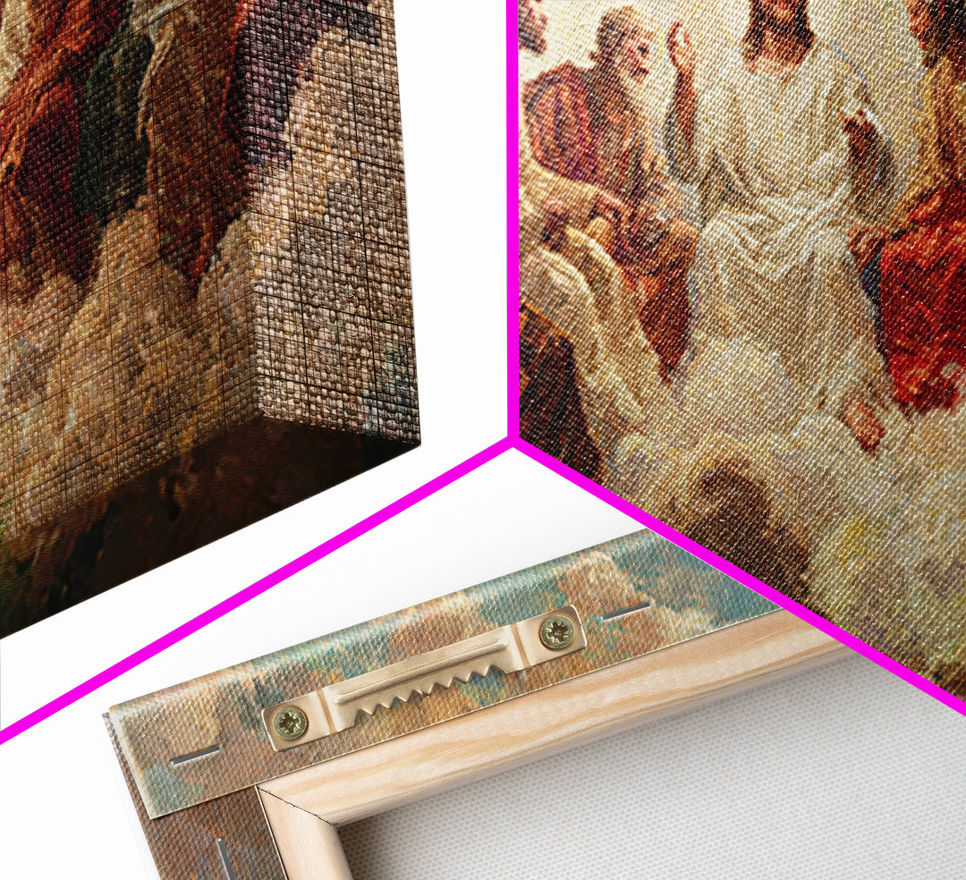 Rising In Radiance – Framed Canvas Print – Christian Wall Art – Jesus Painting Canvas – Christian Art Gift – Christian Christmas Art – Mode