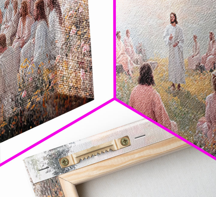 Garden Of Teaching – Framed Canvas Print – Christian Wall Art – Jesus Painting – Christian Art Canvas – Modern Christian Art – Christian Gi