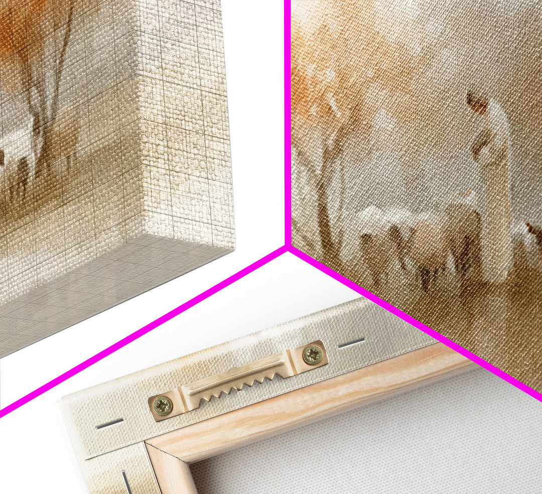 Autumn Shepherd Path – Framed Canvas Print – Christian Wall Art – Modern Christian Art – Jesus Painting – Christian Art Canvas – Christian