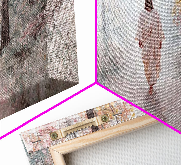 Soft Heavenly Road | Framed Canvas Print | Christian Art Canvas | Jesus Painting | Christian Wall Art | Christian Decor