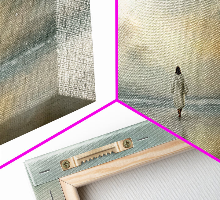 Heaven’s Glow – Framed Canvas Print – Christian Wall Art – Jesus Painting – Christian Art Canvas – Modern Christian Art – Christmas Art Pri