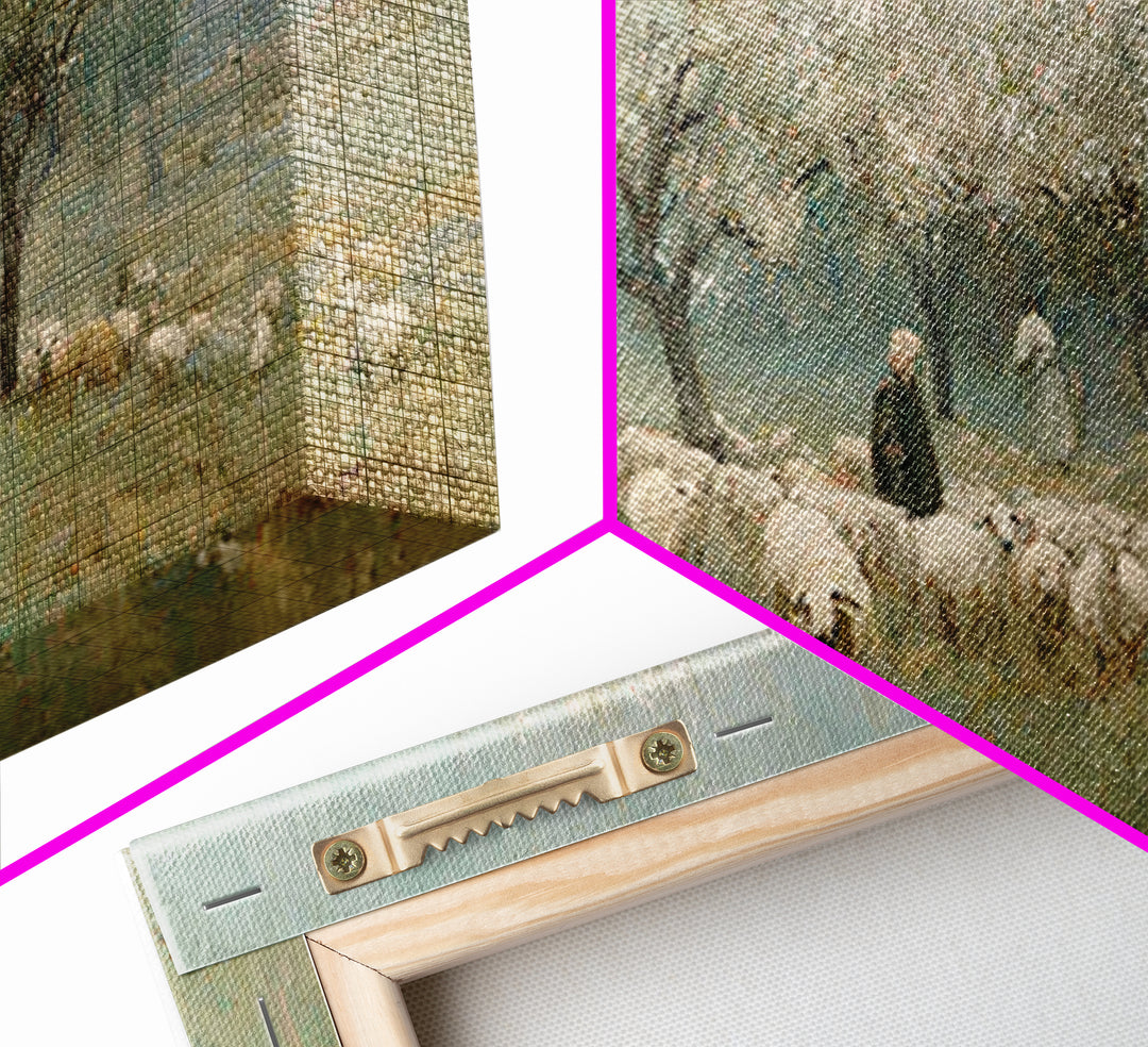Spring Orchard Peace, Framed Canvas Print, Jesus Painting, Christian Wall Art, Christmas Art, Christian Art Canvas, Christian Decor